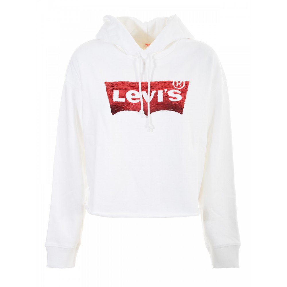 Levi's graphic raw clearance cut hoodie